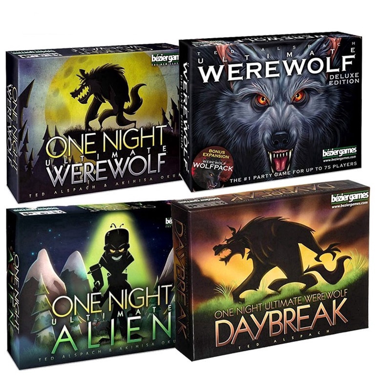 READY!!!Bộ Bài Ma Sói One night ultimate Werewolf alien English board game Werewolfboardgame