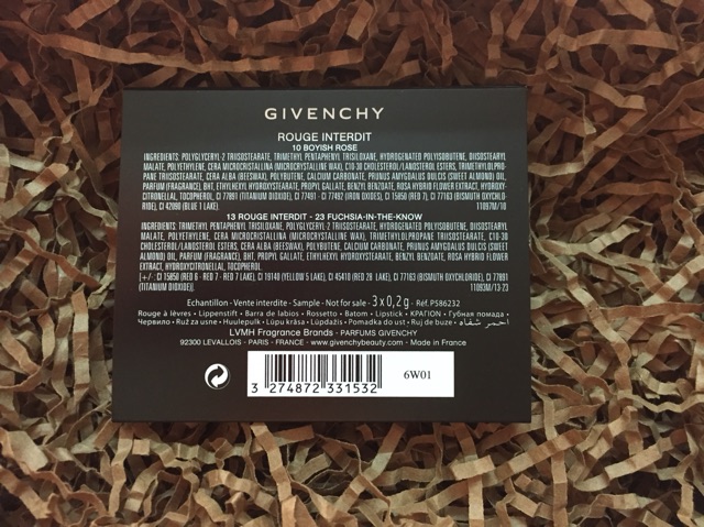 Mẫu thử son Givenchy