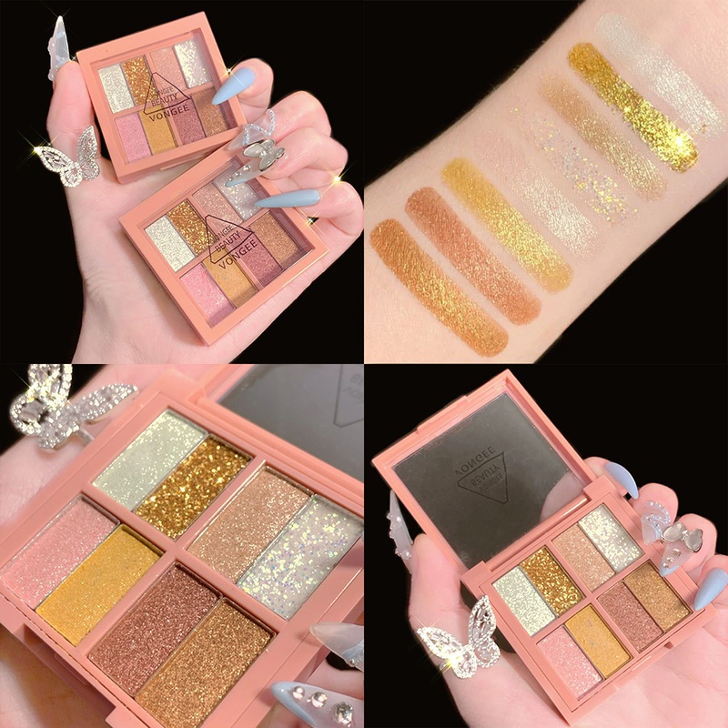 [Hàng mới về] Bảng phấn mắt 8 màu ánh nhũ lấp lánh lâu trôi chống thấm nước | BigBuy360 - bigbuy360.vn