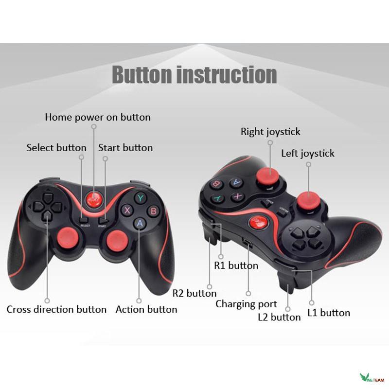 Tay Cầm Chơi Game X3/T3 Có Bluetooth Cho Smartphone, PC, Laptop, Android, IOS, Windows Có Giá Kẹp Điện Thoại