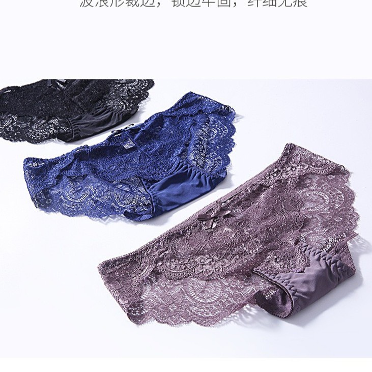 Quần Lót Ren Nữ xuất Nhật mền mại thoáng khí trong suốt viền bèo sexy mã 903