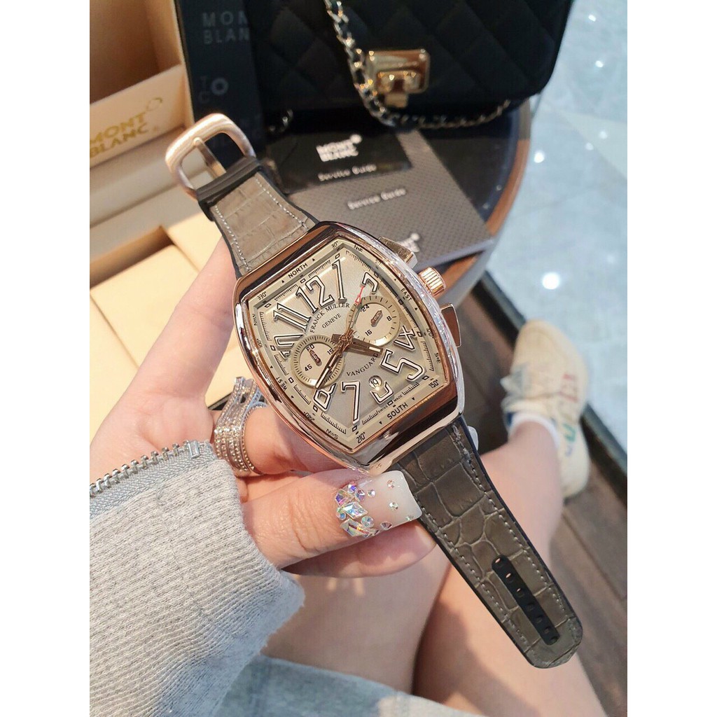 (Bảo hành 12 tháng) Đồng hồ Franck muller nam, dây da chạy full kim, máy nhật, bảo hành 12 tháng | BigBuy360 - bigbuy360.vn