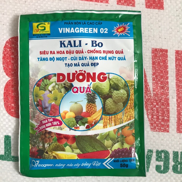 Phân bón lá cao cấp KALI- Bo ( 50g /1 gói)