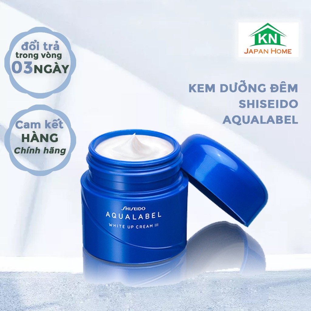 Kem dưỡng ban đêm Shiseido Aqualabel White Up Cream màu xanh