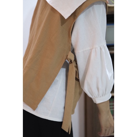 Áo linen premium trắng cổ thuỷ thủ tay lỡ thiết kế cao cấp CALM