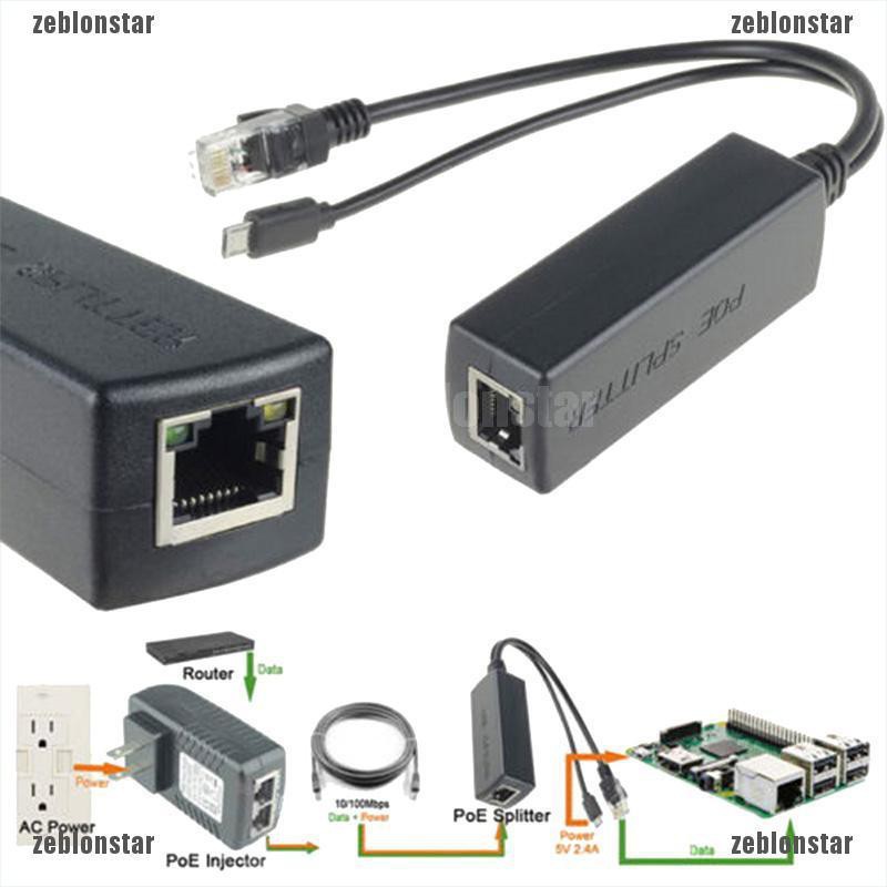 Bộ Chuyển Đổi Tín Hiệu Poe micro USB 48V Sang 5V 2A 10W Chất Lượng Cao