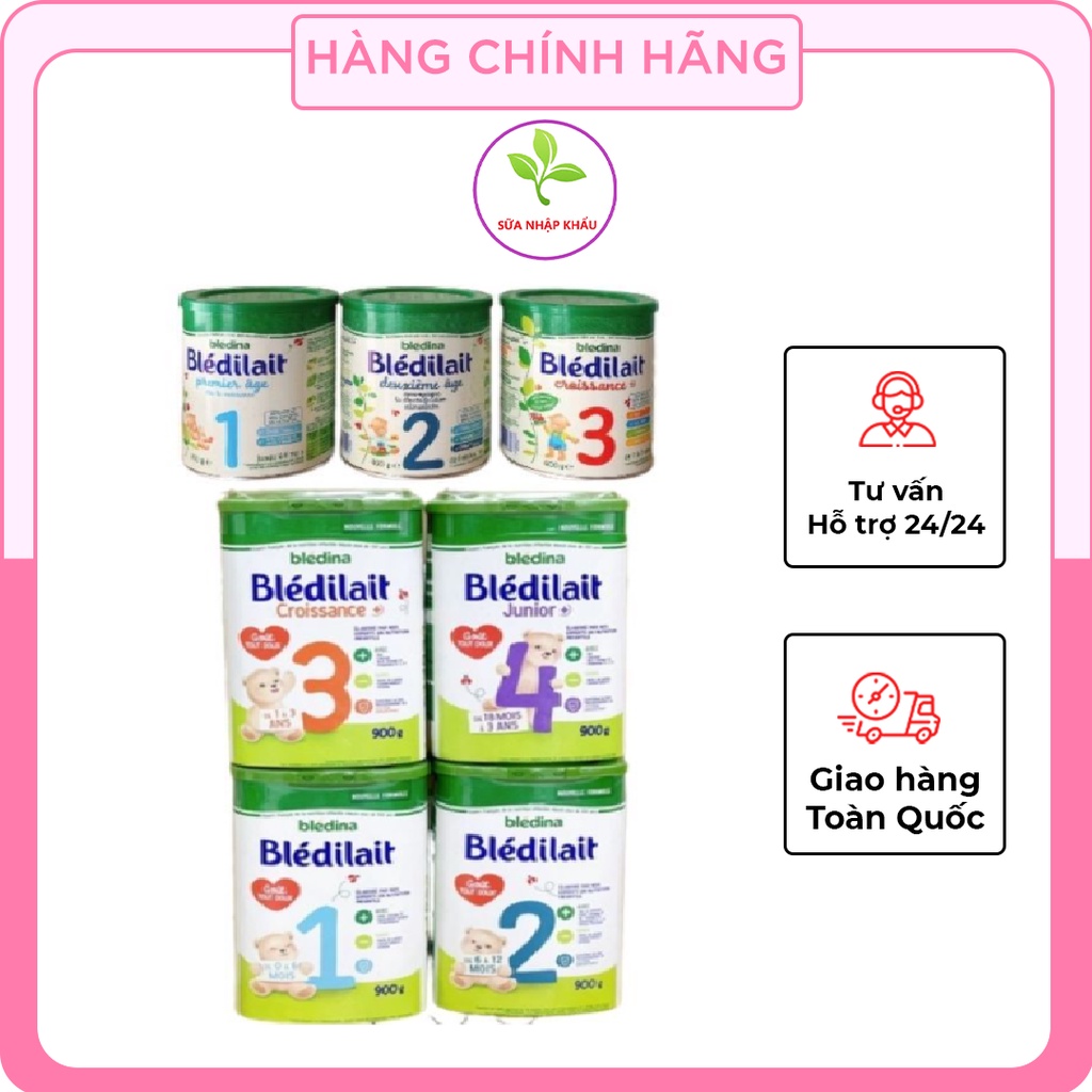 Sữa bột Bledilait tách béo Pháp số 1,2,3,4 hỗ trợ tăng cân hiệu quả cho bé 400g/900g