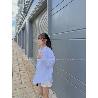 MIE MIN Sơ Mi Oversize Linen Tưng (Hình ảnh tự chụp của shop)