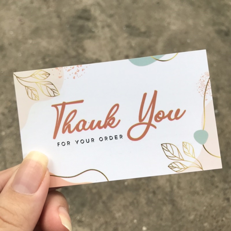 Combo 100 cái  thankyoucard, thiệp cảm ơn, Thẻ cám ơn có sẵn, Giấy bìa cứng cán màng size 9x5.5cm