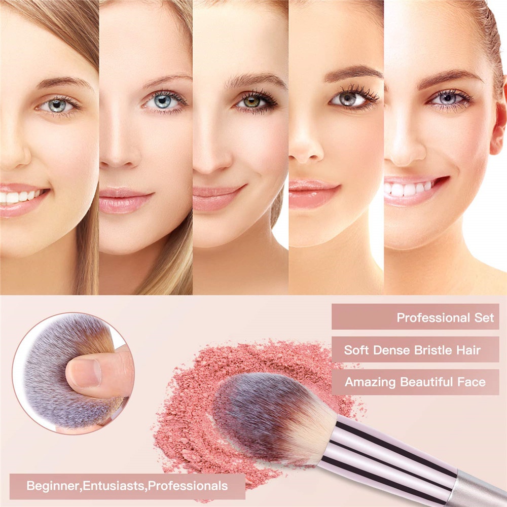 Set 10 Cọ Trang Điểm Đánh Phấn Nền / Phấn Má Hồng / Phấn Mắt Tiện Dụng Chất Lượng Cao