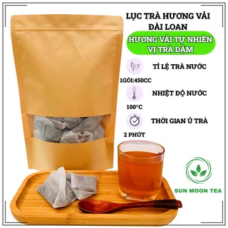 Lục Trà Trái Cây Hương Vải Đài Loan Túi Lọc Tiện Lợi Pha Trà Trái Cây Trà Sữa Thơm Đậm