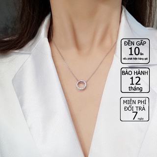 Dây chuyền bạc 925 DoLee Silver, vòng cổ nữ mặt hình tròn đơn giản, tinh tế, nhẹ nhàng