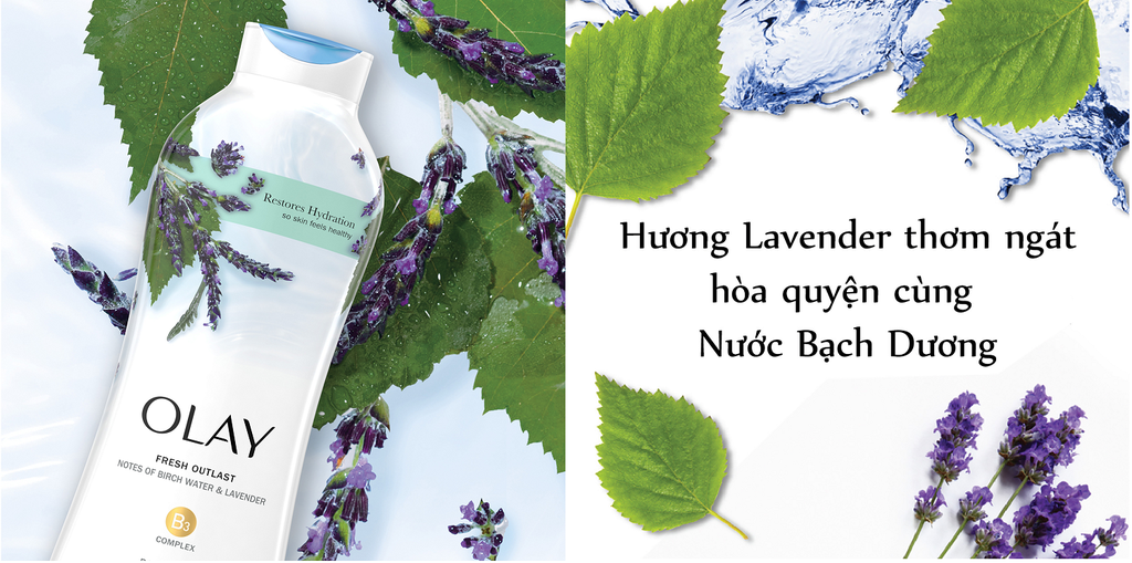 Sữa tắm Olay dưỡng da nhiều mùi hương 650ml