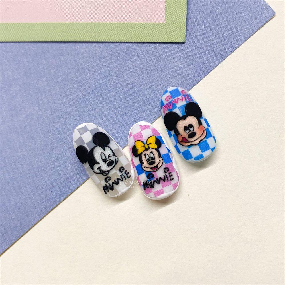 Miếng Dán Trang Trí Móng Tay Hình Chuột Mickey Hoạt Hình
