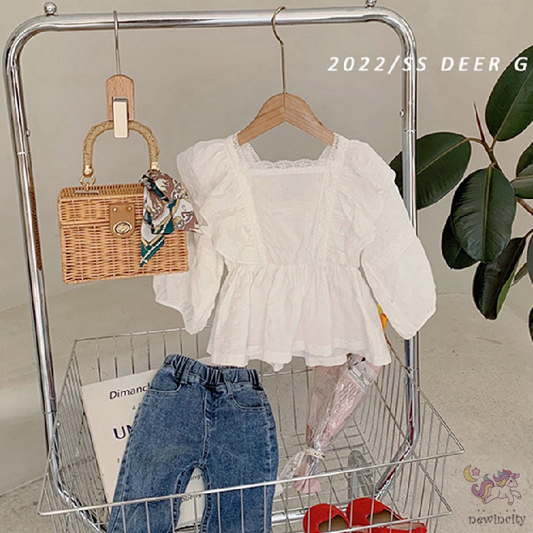 Áo Sơ Mi Dài Tay Phong Cách Hàn Quốc Cho Bé Gái