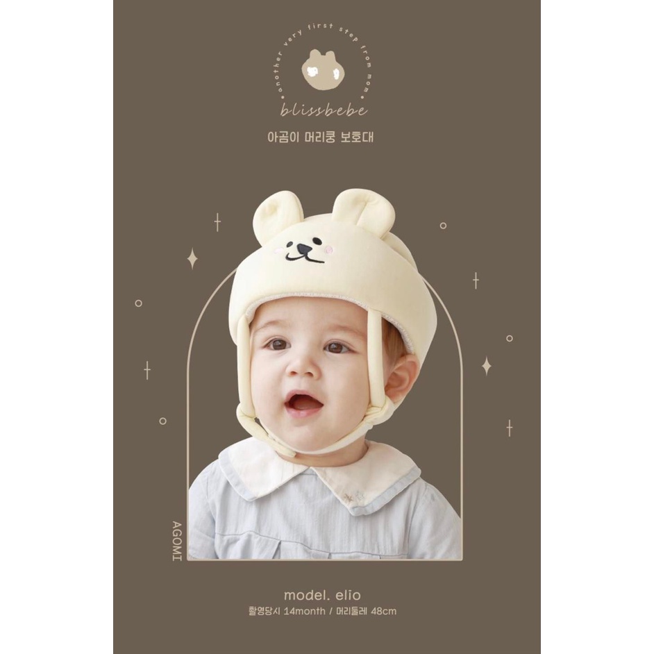 MŨ TAI THỎ BẢO VỆ ĐẦU CHO BÉ BLISS BEBE HÀN QUỐC