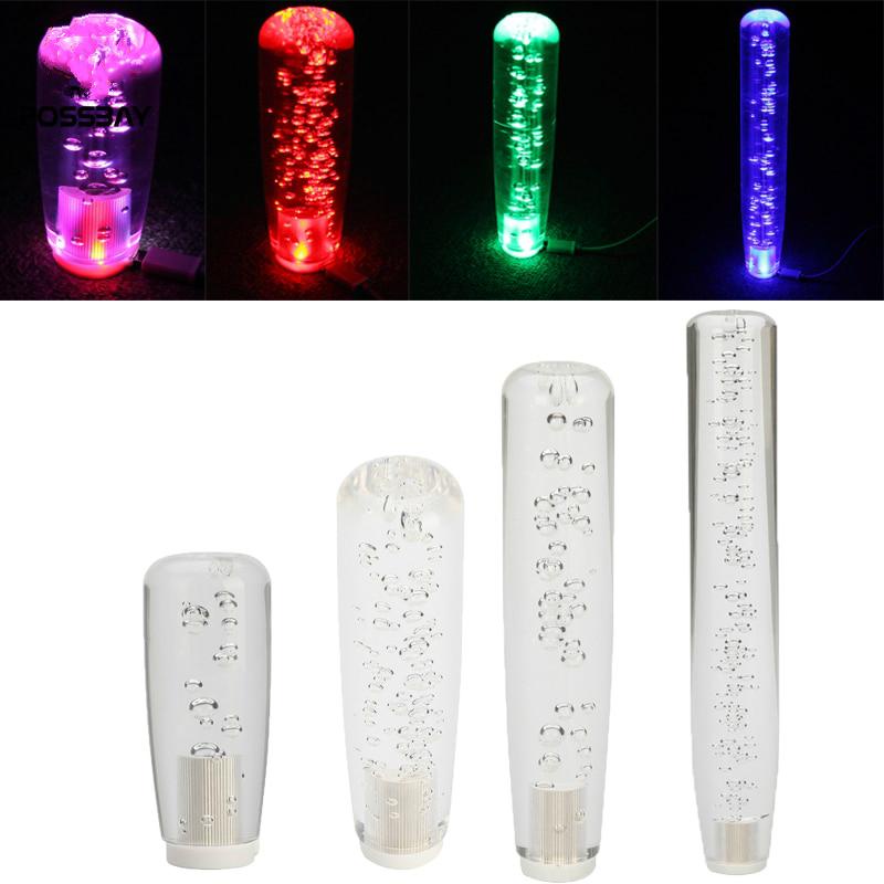 Cần Sang Số Xe Hơi Có Đèn LED Hình Bong Bóng Pha Lê Màu Gradient 10 / 15 / 20 / 25 / 30CM