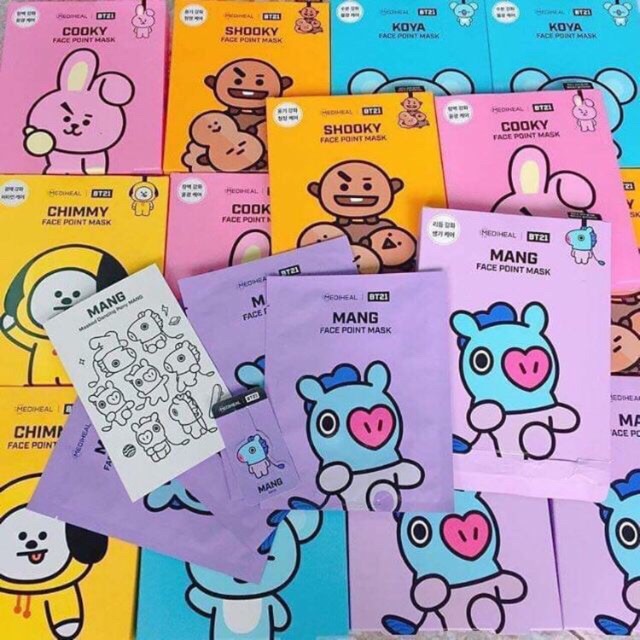MẶT NẠ DƯỠNG DA MEDIHEAL X BT21 MEDIHEAL FACE POINT MASK STICKER ( Hộp)