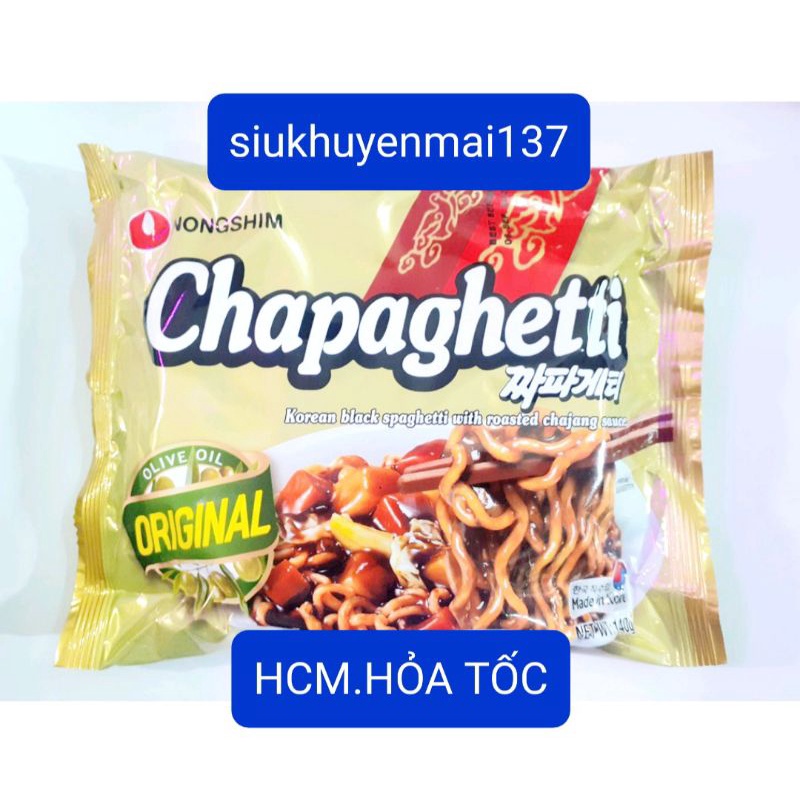 mì tương đen hàn quốc chapagetti không cay Nongshim 140gr.hsd:20.8/2022 .xã hàng