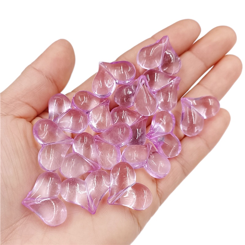 Set 10 Hạt Xỏ Lỗ 17mm * 22mm Hình Trái Tim Nhiều Màu Sắc Dùng Để Làm Trang Sức Thủ Công