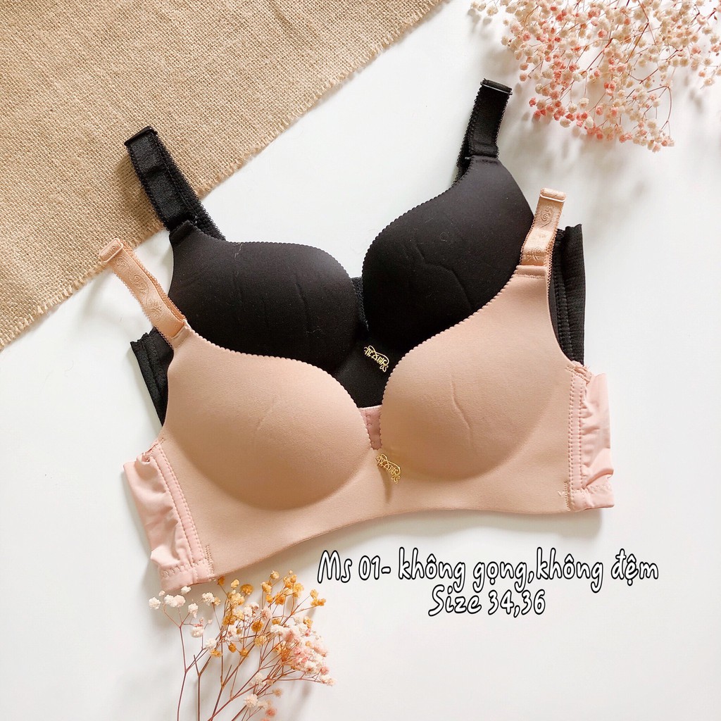 Áo lót nữ su đúc không gọng không mút 3-4 khuy cài nâng đẩy ngực chống sa trễ