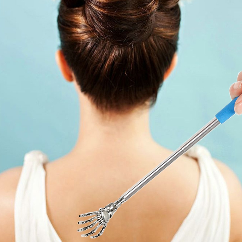 Cây Gãi Lưng Hình Bàn Tay Có thể Tùy Chỉnh Độ Dài Bằng Thép Không Gỉ