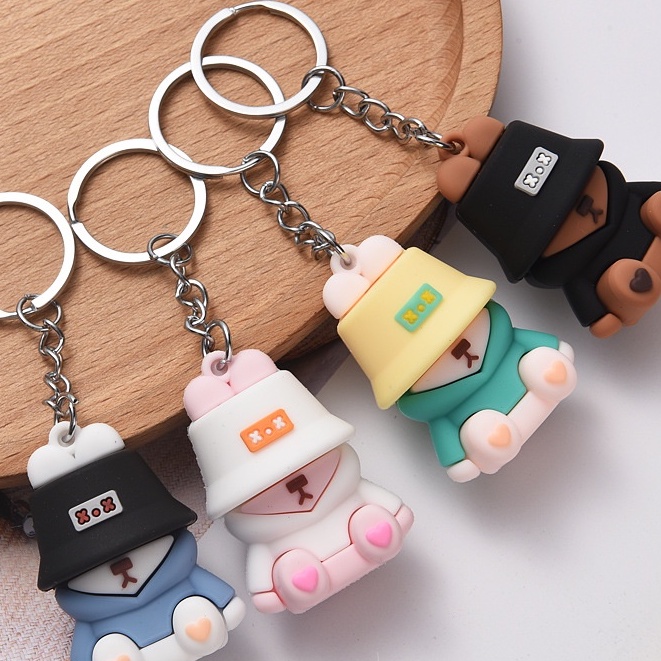 (Siphukien) Móc khóa thỏ cool ngầu phong cách 3*4.5cm