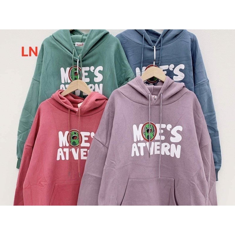 áo hôdie nỉ mũ thụng rộng, áo hoodie nỉ bông in chữ ngực