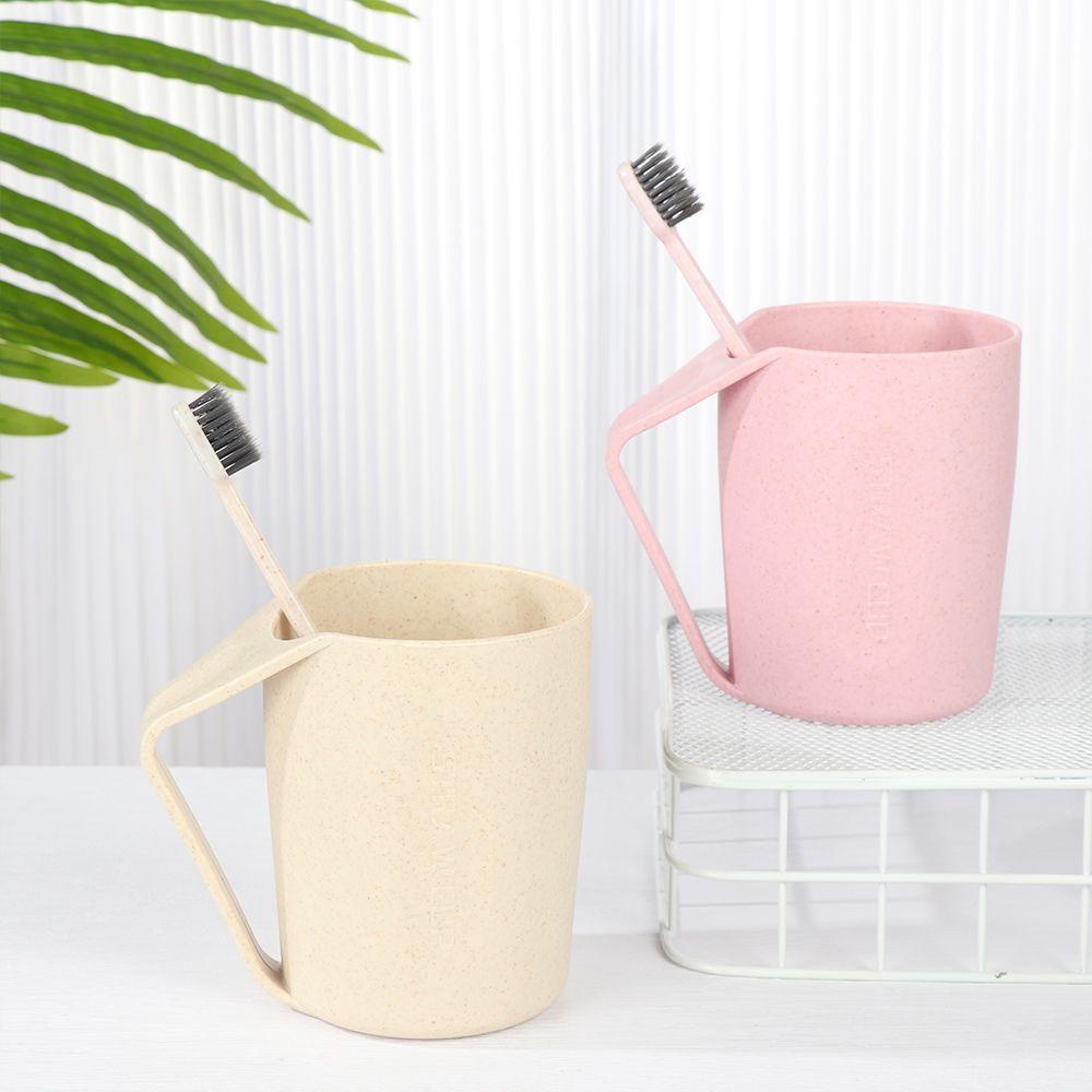 Cốc Đánh Răng Bằng Lúa Mạch Thân Thiện Với Môi Trường Nhiều Màu Sắc Có Thể Phân Hủy Kèm Tay Cầm Dùng Khi Đi Du Lịch