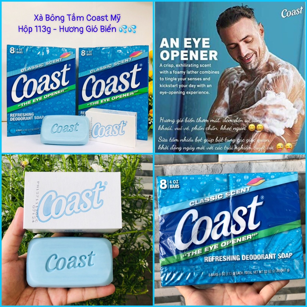 Xà Bông Cục Coast Chính Hãng Mỹ 113gr Mẫu Mới - Tách lẻ