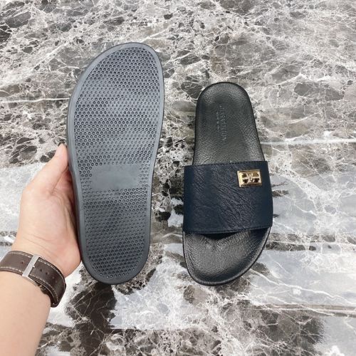 Dép xăng đan nam quai ngang LV cao cấp, dép lê nam quai da thời trang sang trọng FULL BOX - LUX STORE