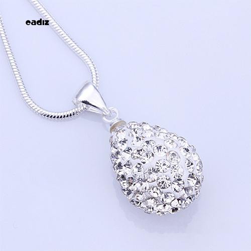 Dây chuyền mạ bạc hình giọt nước đính đá