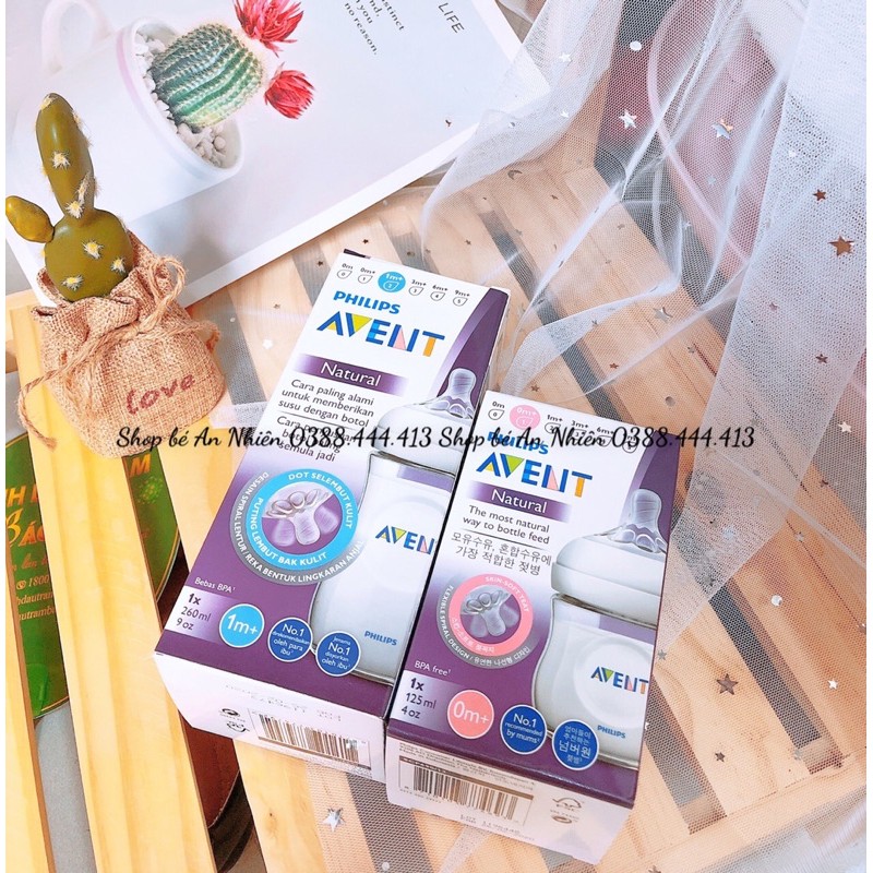 Bình sữa philip avent natural 60ml .125ml và 250ml