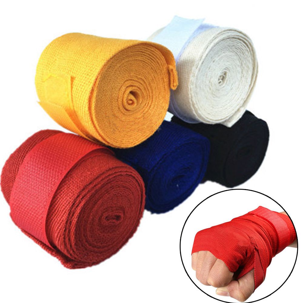 Đai Quấn Bảo Vệ Cổ Tay Bằng Cotton Hỗ Trợ Tập Boxing Nhiều Màu Siêu Bền Tiện Dụng