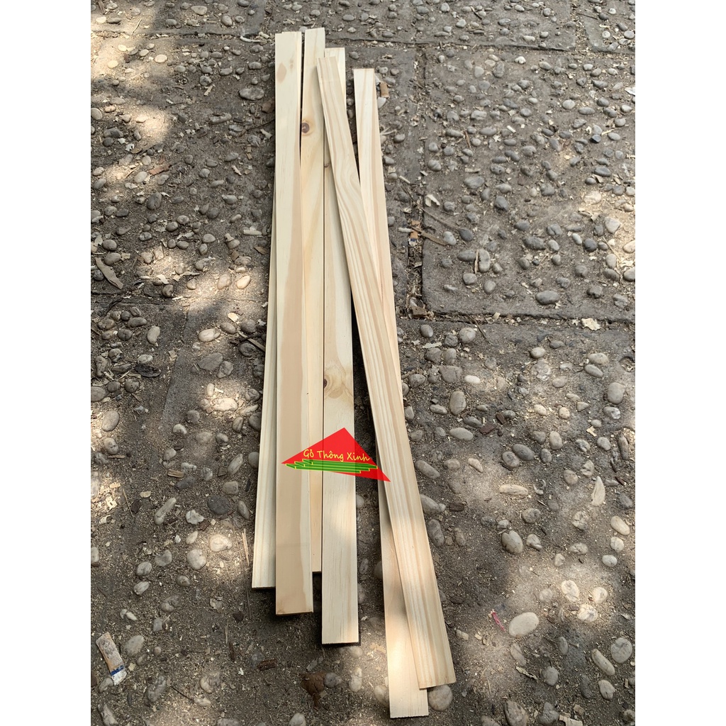 Thanh gỗ thông dày 1cm rộng 3cm dài 80cm dùng làm nẹp chỉ, làm thùng gỗ decord, đóng chuồng thú cưng, DIY
