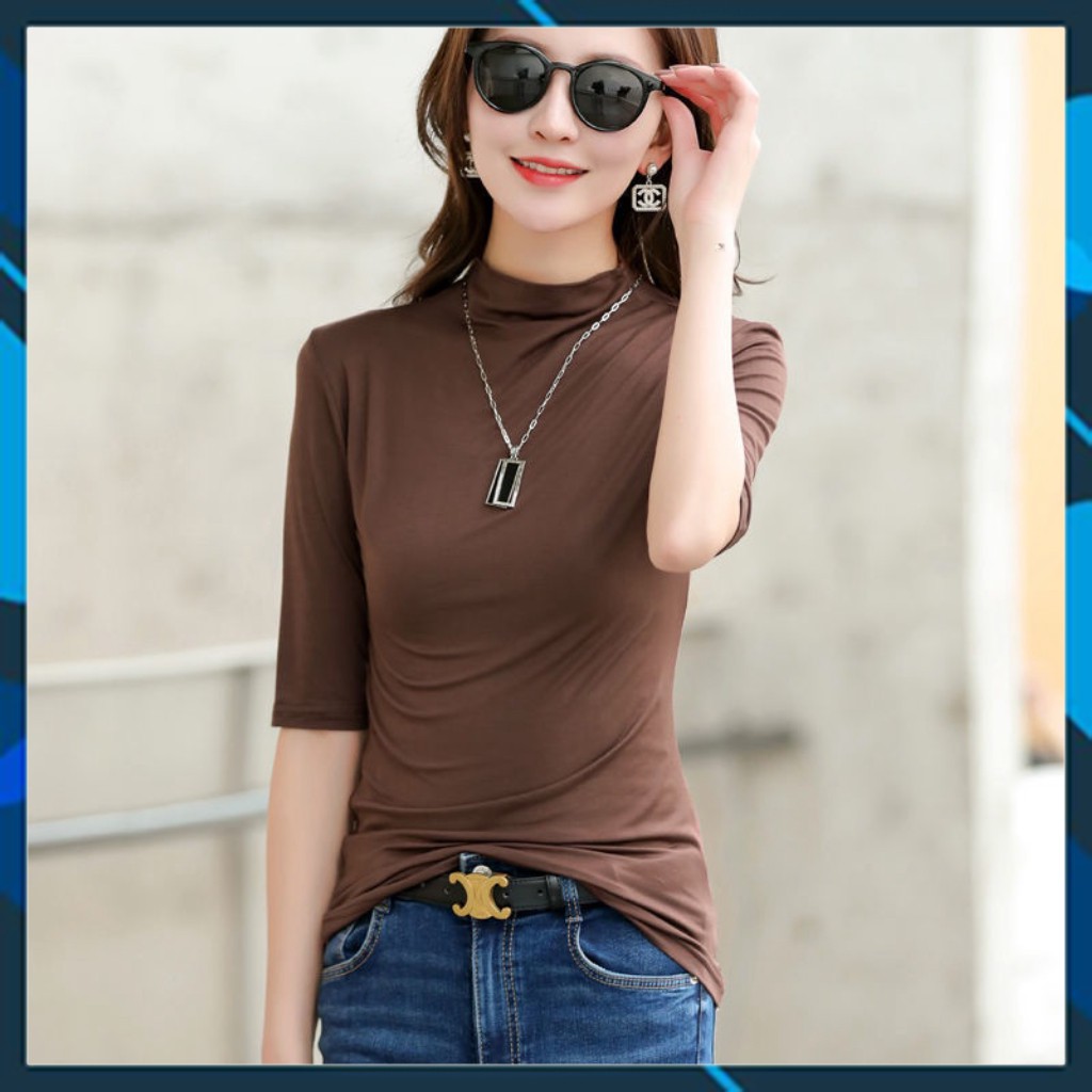 Áo giữ nhiệt nữ thu đông phong cách Hàn Quốc, Áo thun giữ nhiệt thu đông nữ dài tay | BigBuy360 - bigbuy360.vn