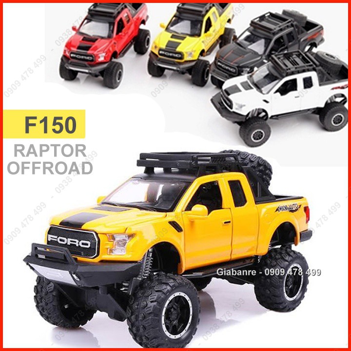 Xe Mô Hình Kim Loại Ford F150 Raptor Offroad Vua Địa Hình Tỉ Lệ 1:32 - 9708.1