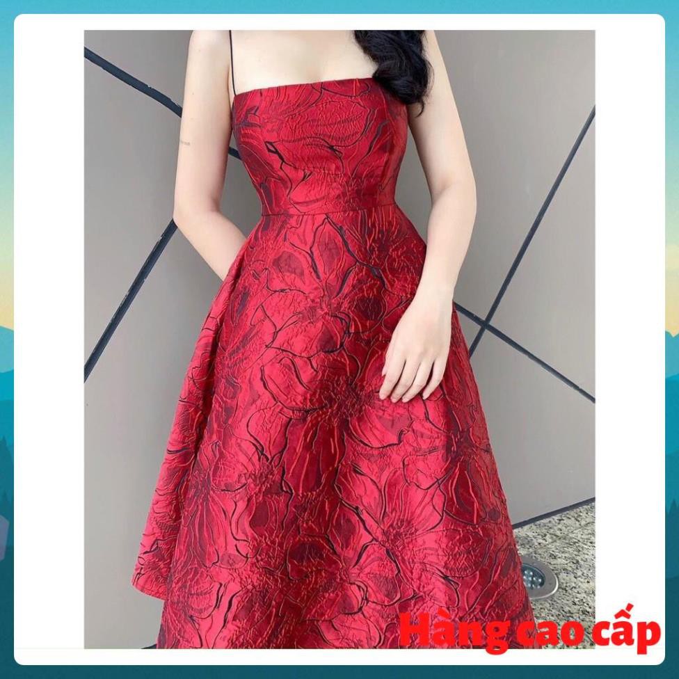 (Hàng cao cấp) Đầm dự tiệc gấm hai dây sang chảnh Vavi Dress | BigBuy360 - bigbuy360.vn