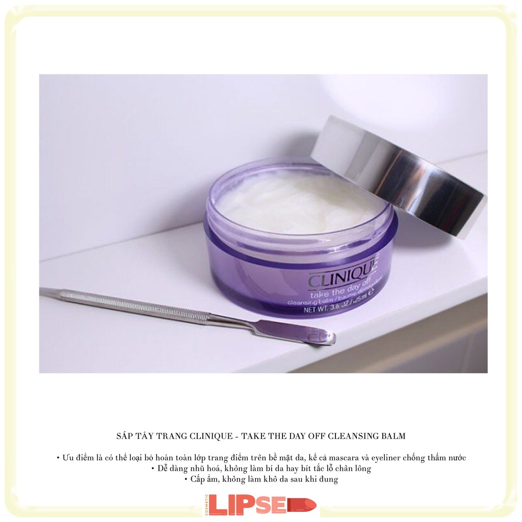 [ BILL Mỹ] Sáp Tẩy Trang Clinique Take The Day Off Cleansing Balm 30ml -125ml