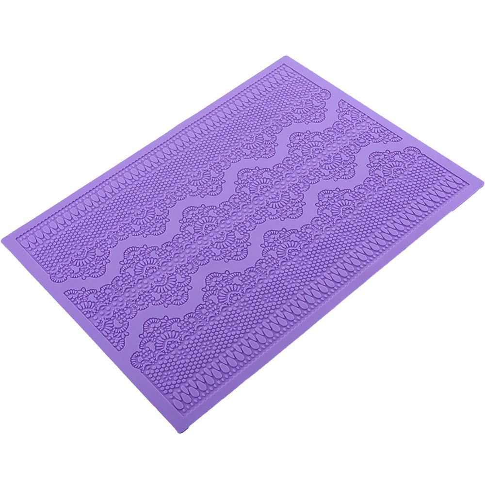 Khuôn Silicon Viền Bánh, Khuôn Ren, Thảm ren mã KR1 ren đường