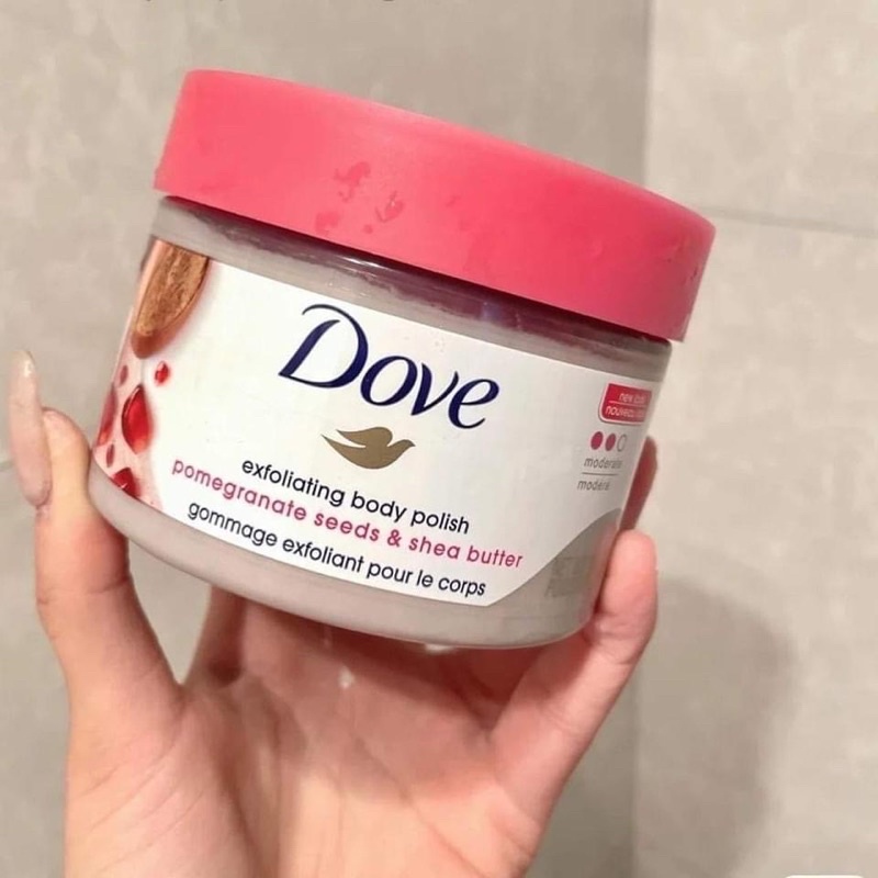 [ Bản Mỹ ] Tẩy Da Chết Toàn Thân DOVE Exfoliating Body Polish 298g Bản Mỹ Lựu Đỏ