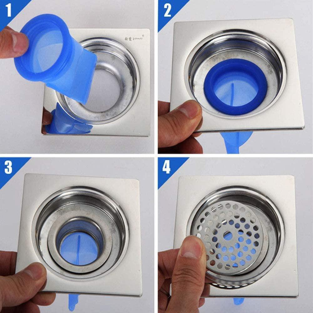 Bộ Van Ngăn Mùi Hôi Cống Kèm Nắp Nhựa, Phụ Kiện Phễu Cao Su Silicon Lắp Thoát Sàn Nhà Tắm Phòng Vệ Sinh Chống Côn Trùng