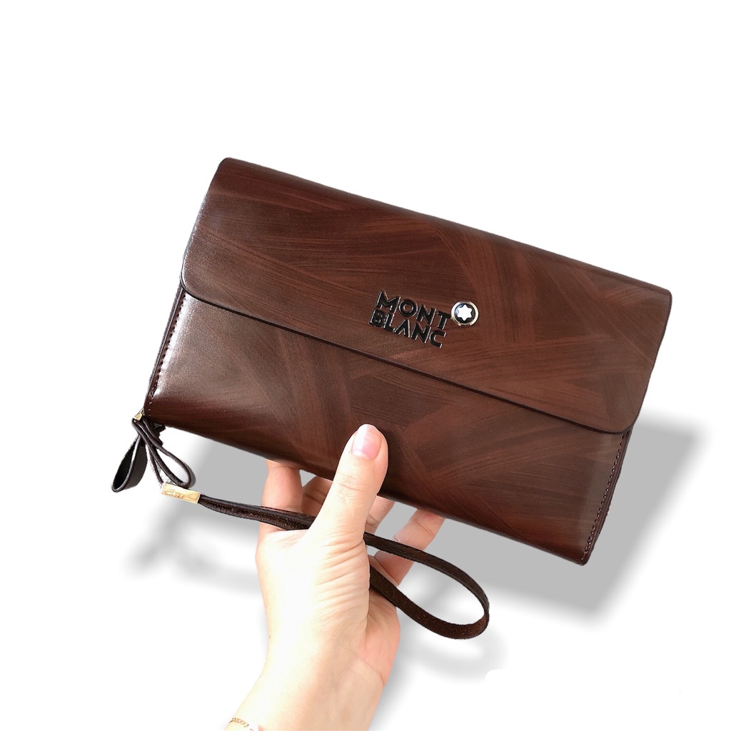 Ví cầm tay nam bản to cao cấp- bóp dài cầm tay MONTBLANC 100% da bò