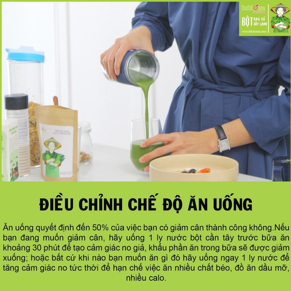 Bột cần tây sấy lạnh Dalahouse 120gr nguyên chất, đạt tiêu chuẩn Châu Âu