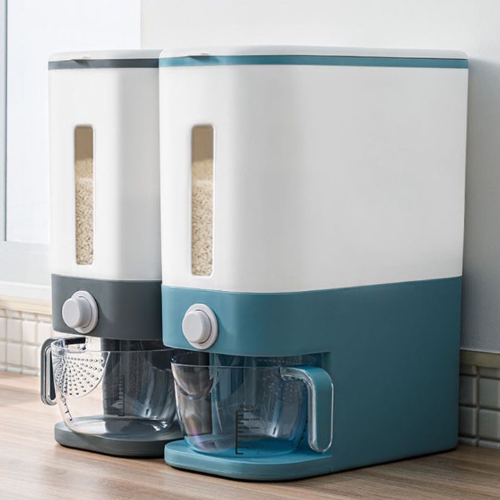 [Tặng kèm gáo vo gạo] Thùng đựng gạo thông minh hàng cao cấp công nghệ Nhật bản dung tích 12kg lớn dành cho gia đình bạn