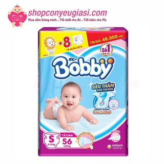 Tã Dán Bobby Sơ Sinh XS70/S56/S80 - Tặng Kèm 6 Miếng Tã Dán/Tã Quần