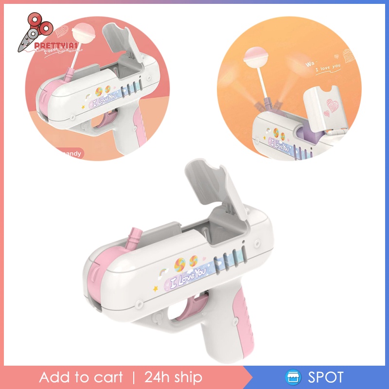 Súng Đồ Chơi Kẹo Mút Prettyia1 Màu Hồng Ngọt Ngào Sáng Tạo Cho Bé