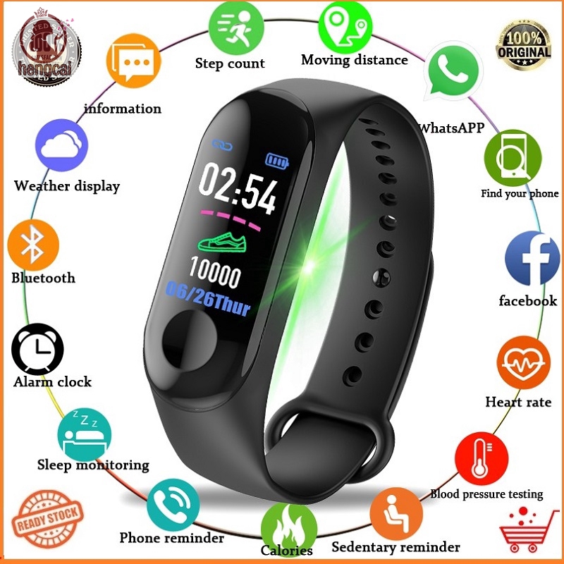 Đồng Hồ Thông Minh M3 Theo Dõi Sức Khỏe Mi Band 3