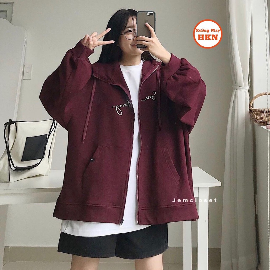 Áo Khoác Hoodie Nỉ Nam Nữ Unisex Form Rộng Mặc Thoải Mái Mã 467 Xưởng May HKN