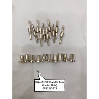 10 bộ - bép cắt 40 loại dài inox trắng